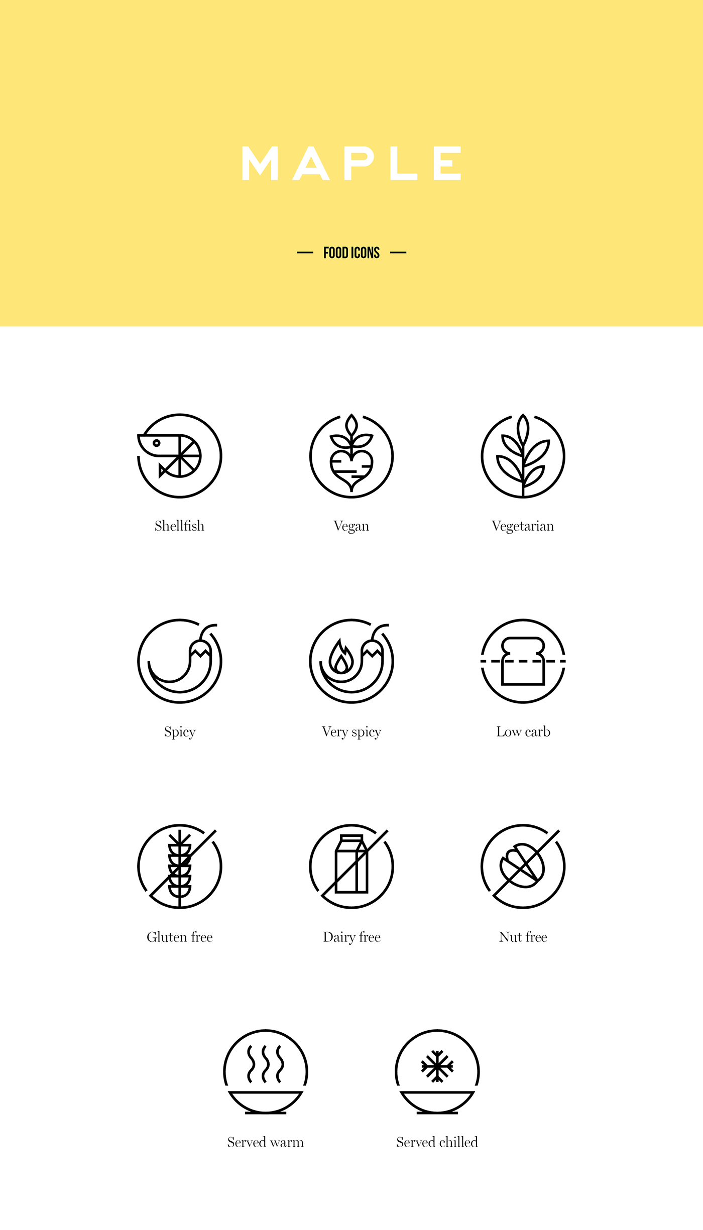 1400x2450 Maple Food Icons On Behance