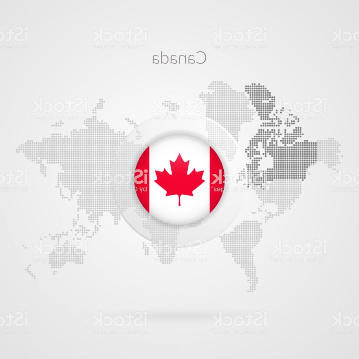 1228x1228 Vector World Map Infographic With Maple Leaf Symbol Canadian Flag