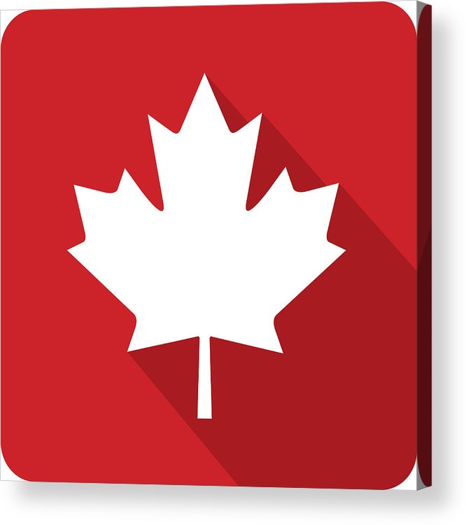666x750 Canadian Maple Leaf Icon Silhouette Acrylic Print