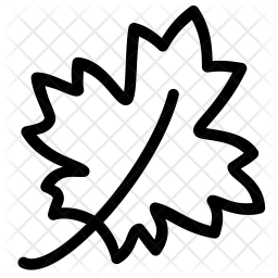 256x256 Maple Leaf Icon Of Line Style