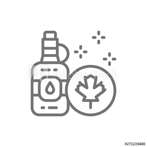 500x500 Bottle Of Maple Syrup Line Icon