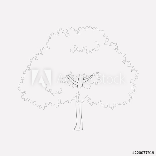 500x500 Maple Tree Icon Line Element Vector Illustration Of Maple Tree