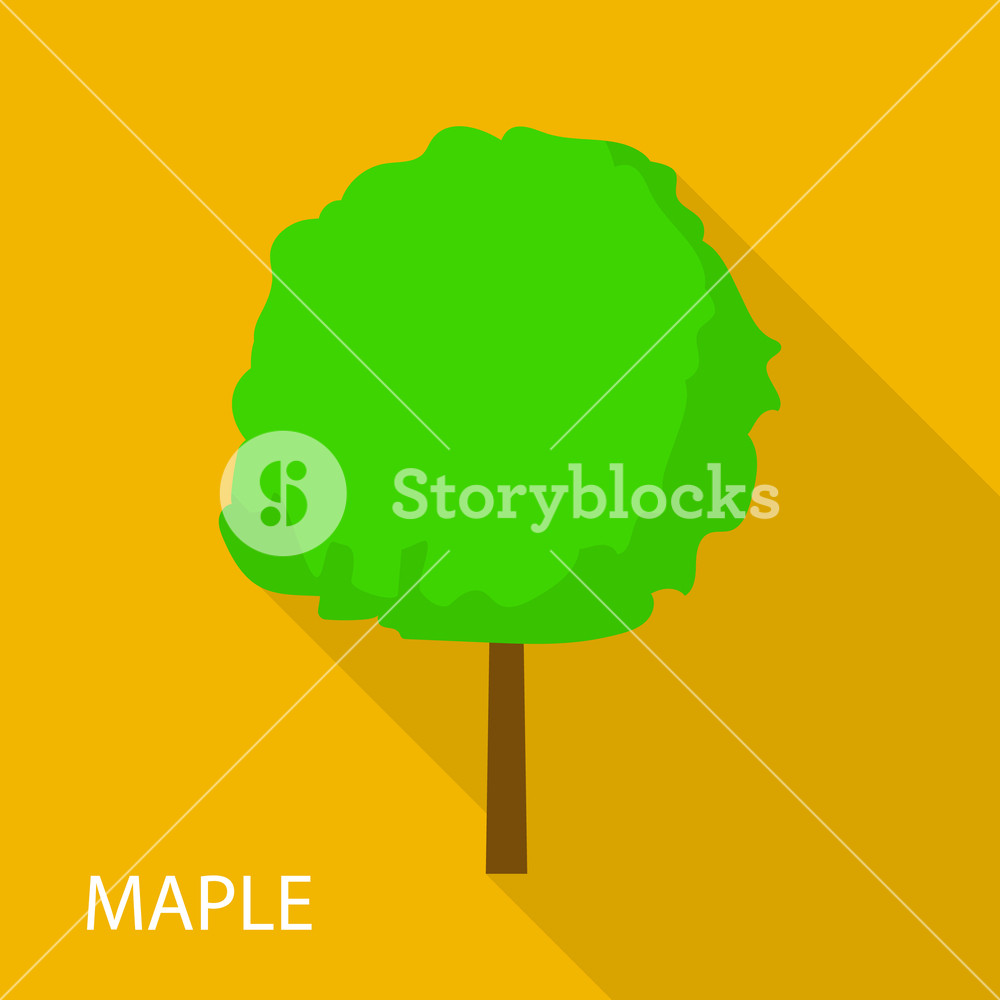 1000x1000 Maple Tree Icon Flat Illustration Of Maple Tree Vector Icon