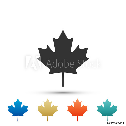 500x500 Canadian Maple Leaf Icon Isolated On White Background Canada