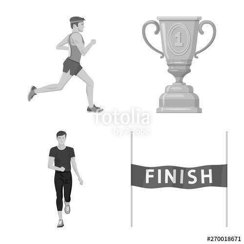 500x500 Vector Design Of Success And Marathon Icon Set Of Success