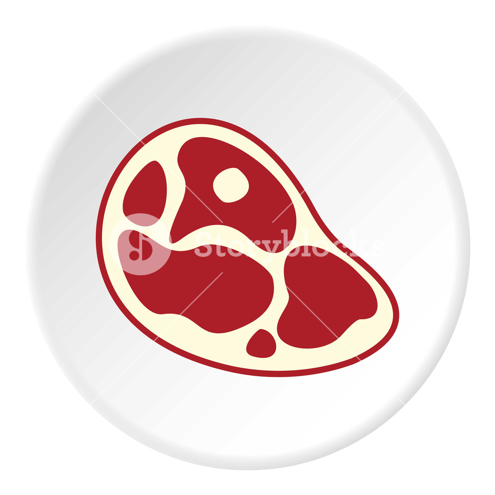 1000x1000 Marble Beef Steak Icon Flat Illustration Of Marble Beef Steak