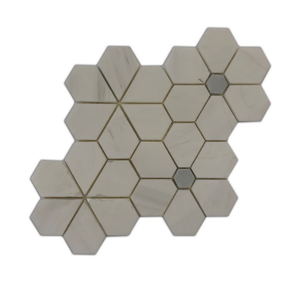 600x580 Sofitel Flower White Carrara Pure White Marble