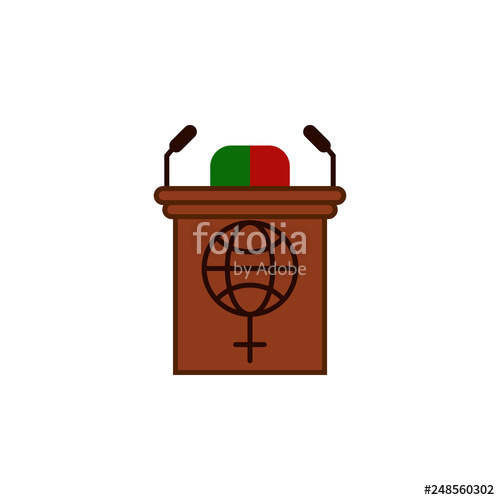 500x500 Speech, Stand, Rostrum Color Icon Element Of March Icon