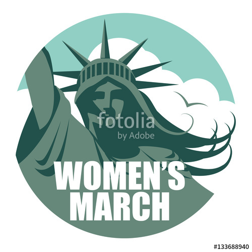 500x500 Statue Of Liberty Women's March Icon Super Woman Liberty Stands