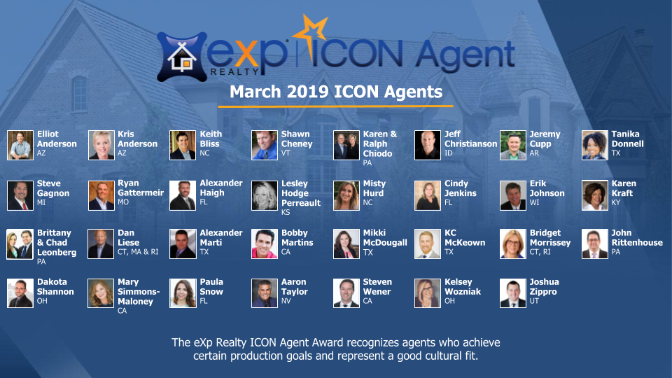 960x540 Exp Realty Announces March Icon Agents