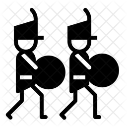 256x256 Marching Band Bass Drum Icon Of Glyph Style