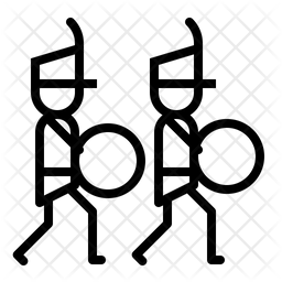 256x256 Marching Band Bass Drum Icon Of Line Style