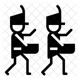 256x256 Marching Band Drum Icon Of Glyph Style