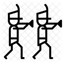 256x256 Marching Band Trumpet Icon Of Line Style