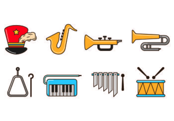 700x490 Set Of Marching Band Icons