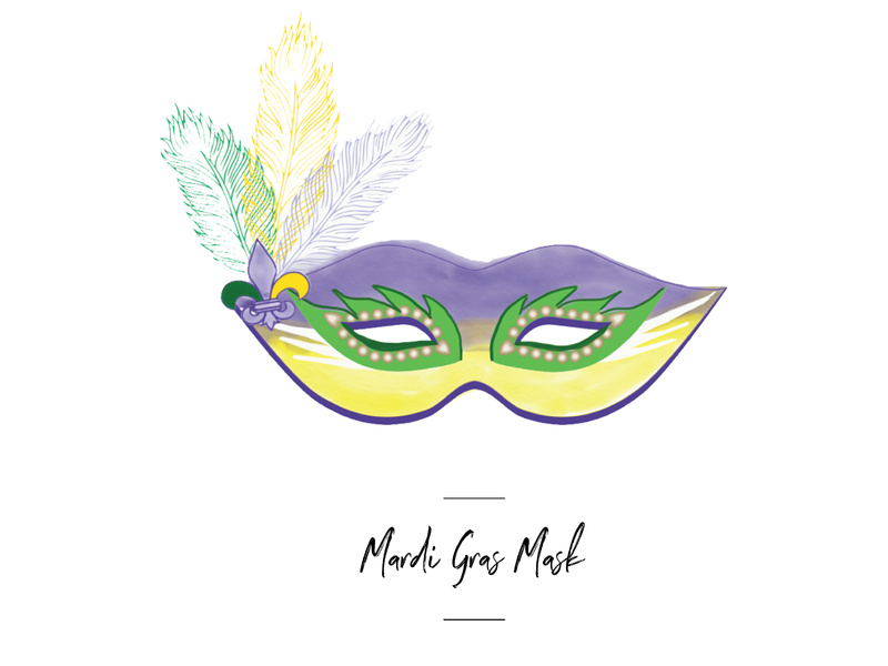 800x600 Mardi Gras Mask Icon For Wedding Seating Chart