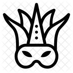 256x256 Mardi Gras Icon Of Line Style