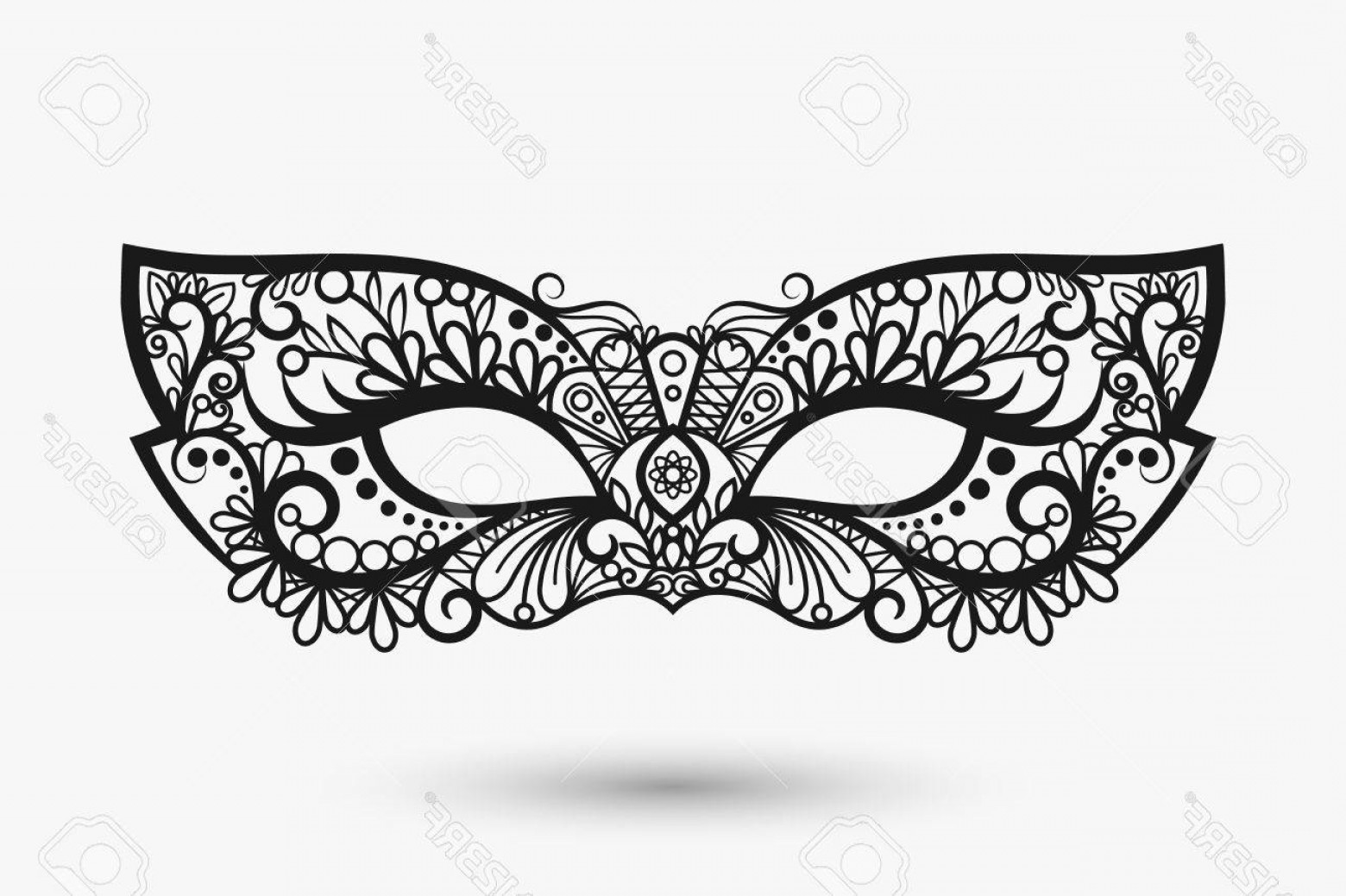 1560x1039 Photostock Vector Lace Mask Mardi Gras Mask Icon Llustration