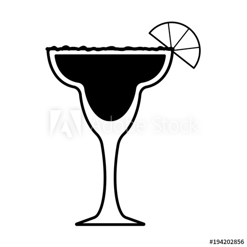 500x500 Vector Margarita Icon With Salt And Lemon Every Piece Isolated