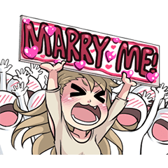 240x240 Lily And Marigold Fangirling Line Stickers Line Store