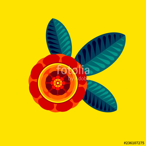 500x500 Marigold Flower Calendula Officials Vector Abstract Plant