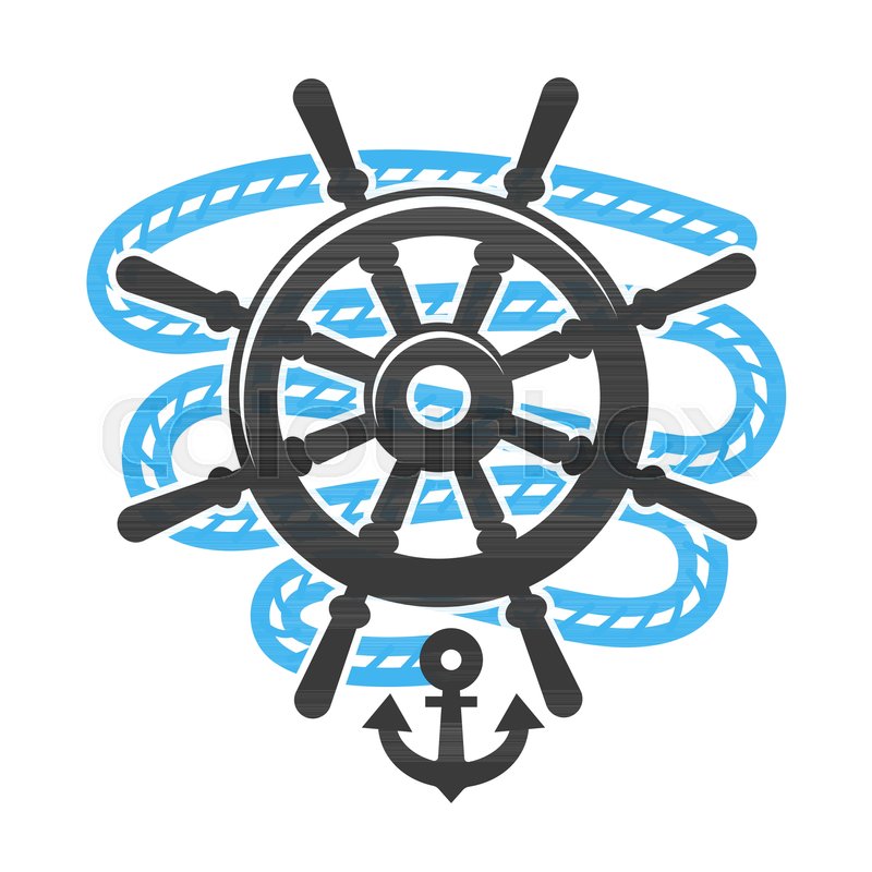 Marine Anchor And Captain Helm Logo Stock Vector Colourbox 800x800 Marine Anchor And Captain Helm Logo Stock Vector Colourbox