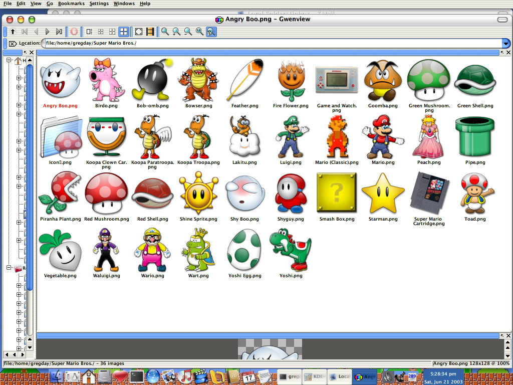 1024x768 Super Mario Bros Icons