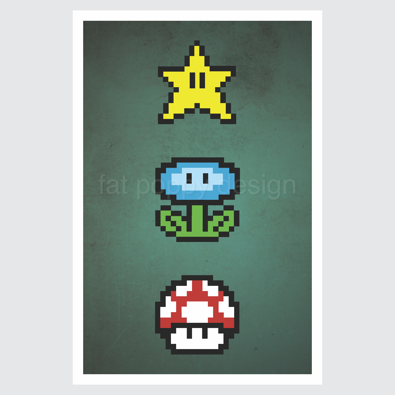 1368x1368 Bit Icons Super Mario Bros Fat Poppy Design