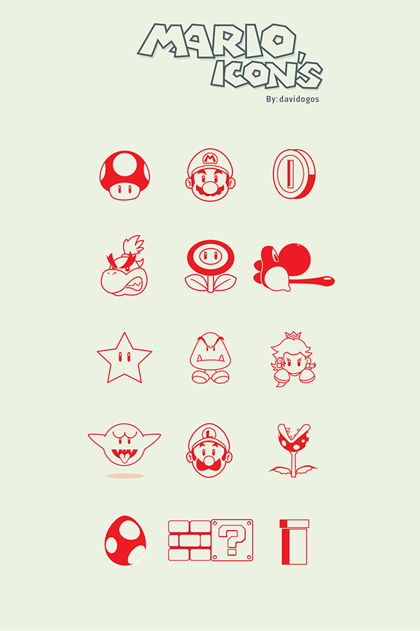600x901 Super Mario Icons On Behance