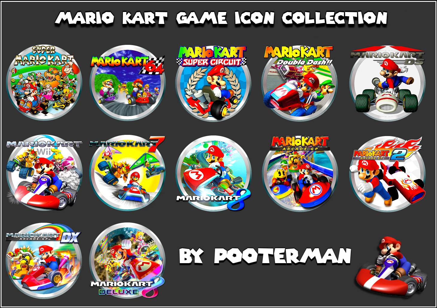 1460x1030 Mario Kart Game Icon Collection