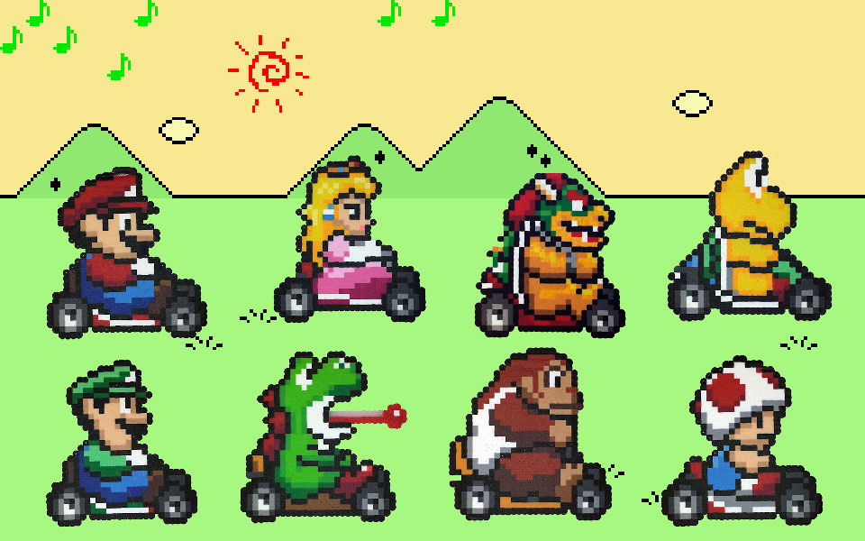 960x600 Mario Kart Racers Rusted Icon Designs Online Store Powered