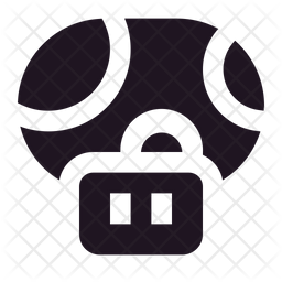256x256 Mushroom Icon Of Glyph Style