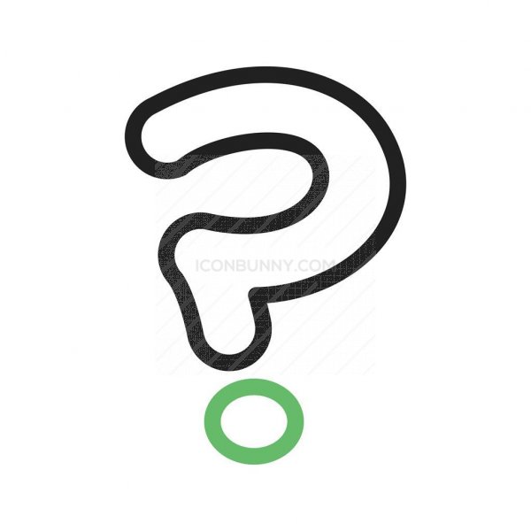 600x600 Question Mark Line Green Black Icon