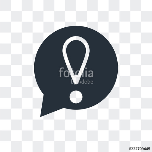 500x500 Exclamation Mark Icon Isolated On Transparent Background Modern