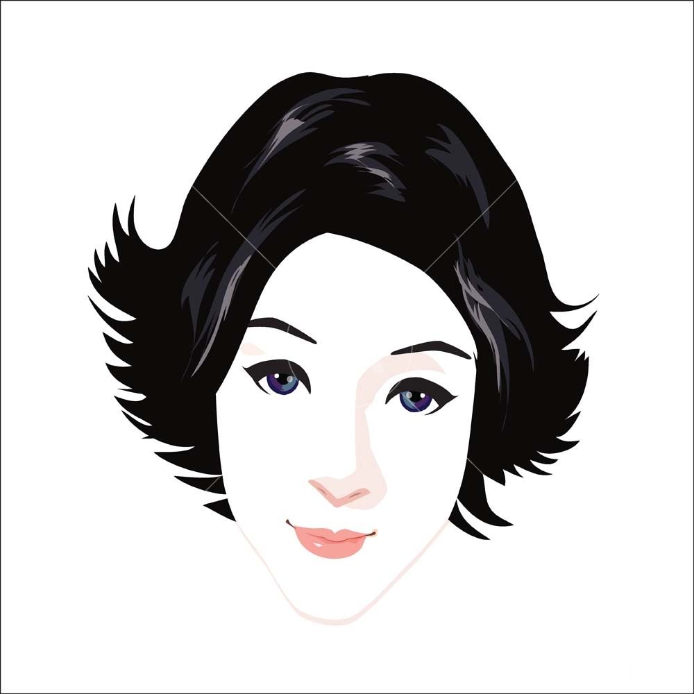 1000x1000 Beautiful Face Vector Vector Color, Logos Design, Design