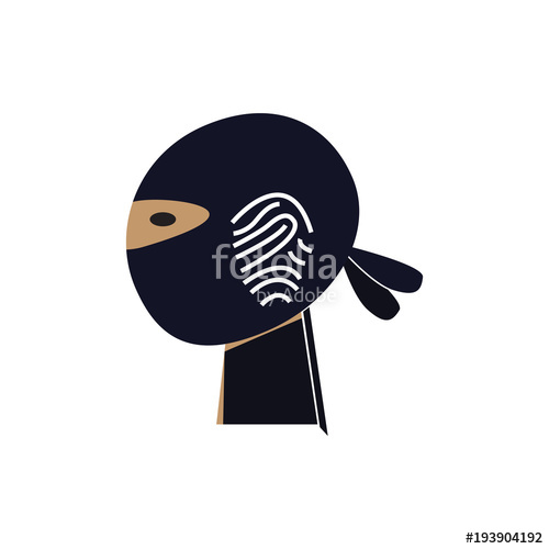 500x500 Finger Mark Ninja Logo Icon Design Stock Image And Royalty Free