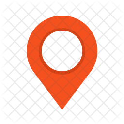 256x256 Marker Icon Of Flat Style