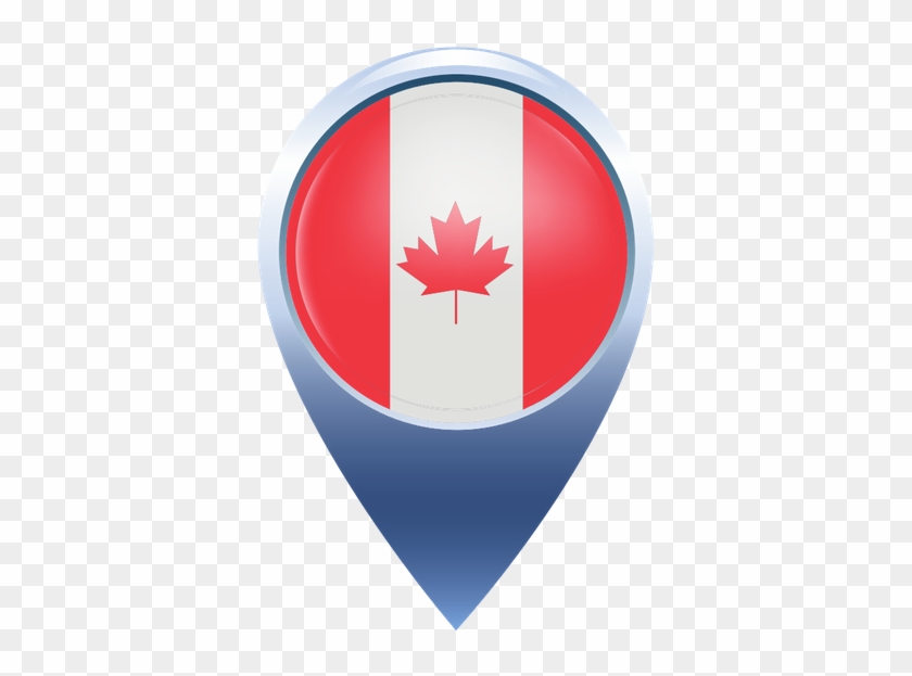 840x623 Canadian Flag Location Marker Icon