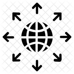 Global Market Icon Of Glyph Style 256x256 Global Market Icon Of Glyph Style