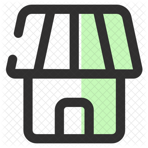 512x512 Market Icon Of Colored Outline Style