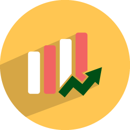 256x256 Statistics Market Icon Flat Finance Iconset Graphicloads