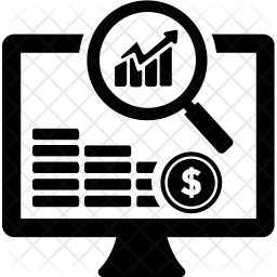 256x256 Online Market Research Icon Of Glyph Style