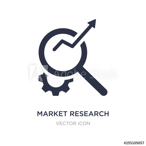 500x500 Market Research Icon On White Background Simple Element
