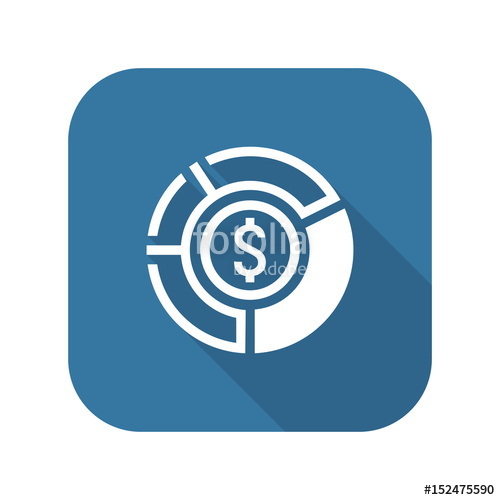 500x500 Market Share Icon Business Concept Flat Design Stock Image