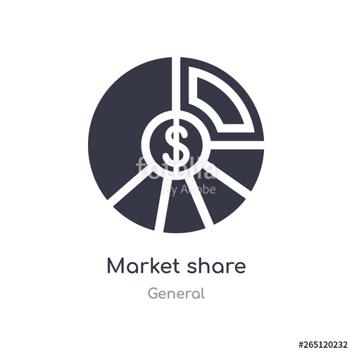 500x500 Market Share Icon Isolated Market Share Icon Vector Illustration