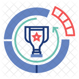 256x256 Market Share Icon Of Colored Outline Style