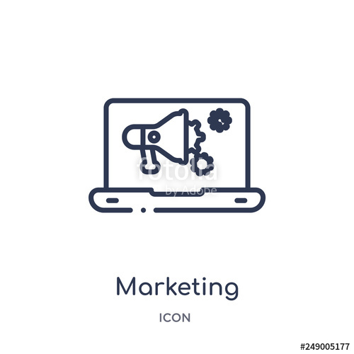 500x500 Marketing Automation Icon From Technology Outline Collection Thin