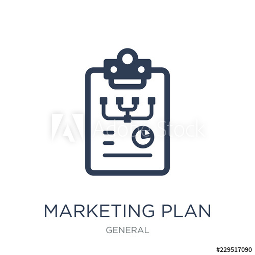 500x500 Marketing Plan Icon Trendy Flat Vector Marketing Plan Icon