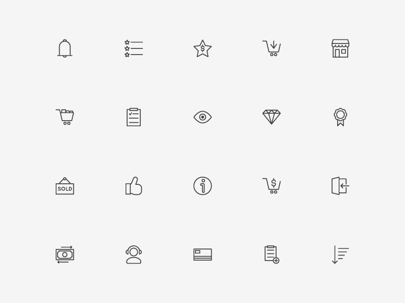 800x600 Marketplace Icon Set
