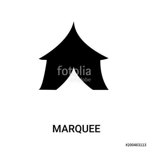 500x500 Marquee Icon On White Background, In Black, Vector Icon